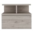 Pemberly Row Contemporary Floating Nightstand Engineered Wood Light Gray