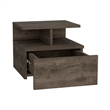 Pemberly Row Floating Nightstand Engineered Wood Dark Walnut
