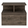 Pemberly Row Floating Nightstand Engineered Wood Dark Walnut