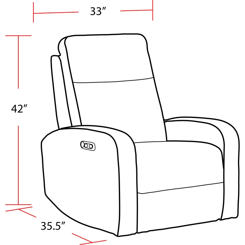 Pemberly Row Contemporary Fabric Power Swivel Glider Recliner in Cream
