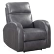 Pemberly Row Contemporary Polyester Power Glider Recliner in Pebble Gray