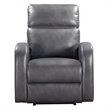 Pemberly Row Contemporary Polyester Power Glider Recliner in Pebble Gray