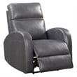Pemberly Row Contemporary Polyester Power Glider Recliner in Pebble Gray