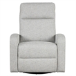 Pemberly Row Contemporary Fabric Power Swivel Glider Recliner in Beige