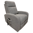 Pemberly Row Contemporary Polyurethane Power Lift Glider Recliner in Gray