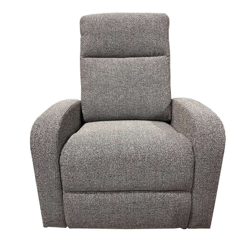 Pemberly Row Contemporary Polyurethane Power Lift Glider Recliner in Gray