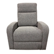 Pemberly Row Contemporary Polyurethane Power Lift Glider Recliner in Gray