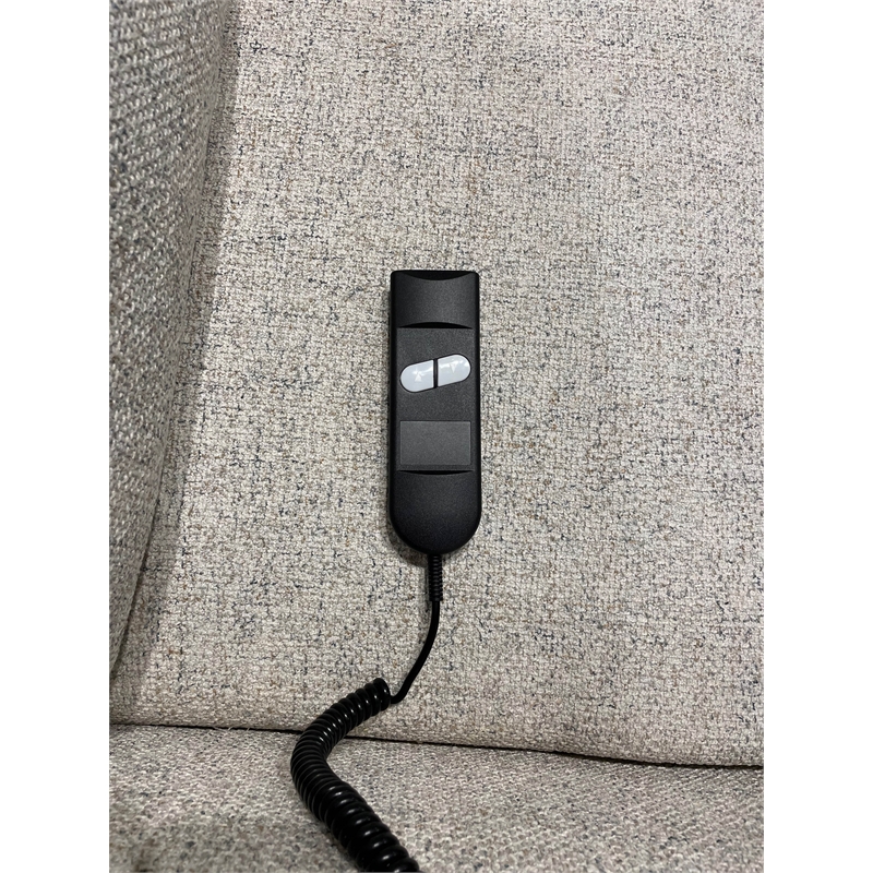 Pemberly Row Contemporary Polyurethane Power Lift Glider Recliner in Gray