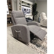 Pemberly Row Contemporary Polyurethane Power Lift Glider Recliner in Gray