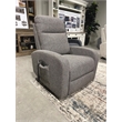 Pemberly Row Contemporary Polyurethane Power Lift Glider Recliner in Gray