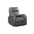 Pemberly Row Contemporary Polyester Manual Glider Recliner in Pebble Gray