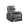 Pemberly Row Contemporary Polyester Manual Glider Recliner in Pebble Gray