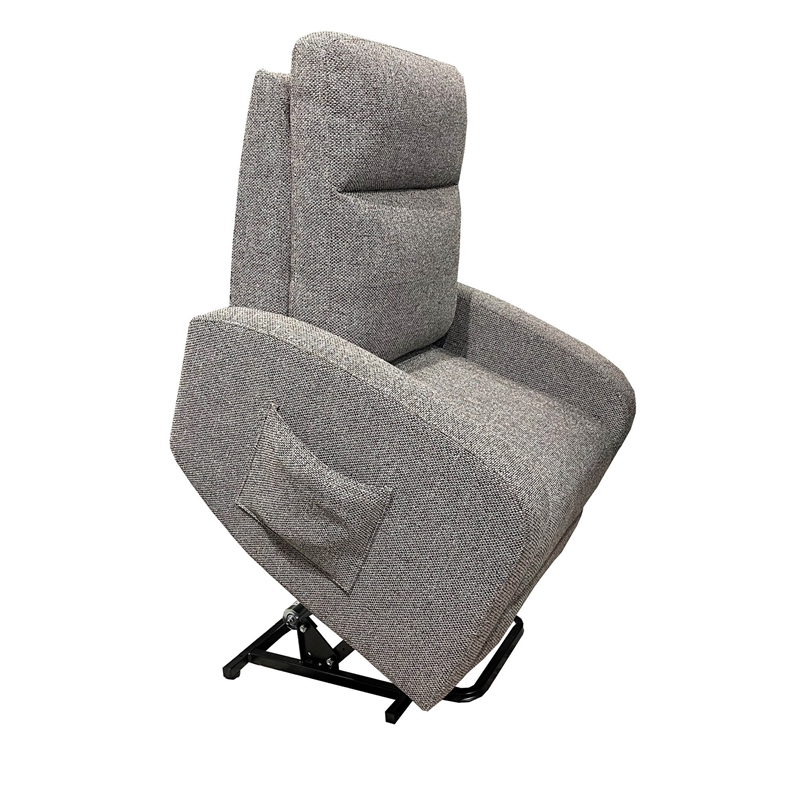Pemberly Row Set of 2 Contemporary Polyurethane Gray Power Lift Glider Recliner