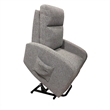 Pemberly Row Set of 2 Contemporary Polyurethane Gray Power Lift Glider Recliner