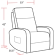 Pemberly Row Set of 2 Contemporary Polyurethane Gray Power Lift Glider Recliner