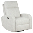 Pemberly Row Set of 2 Contemporary Fabric Power Swivel Glider Recliner in Cream