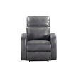 Pemberly Row Set of 2 Contemporary Pebble Gray Manual Glider Recliner