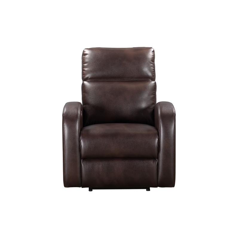 Pemberly Row Set of 2 Contemporary Pebble Brown Power Glider Recliner