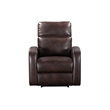 Pemberly Row Set of 2 Contemporary Pebble Brown Power Glider Recliner