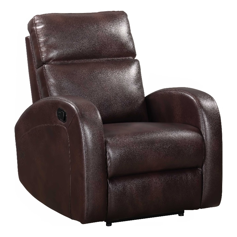 Pemberly Row Set of 2 Contemporary Pebble Brown Manual Glider Recliner