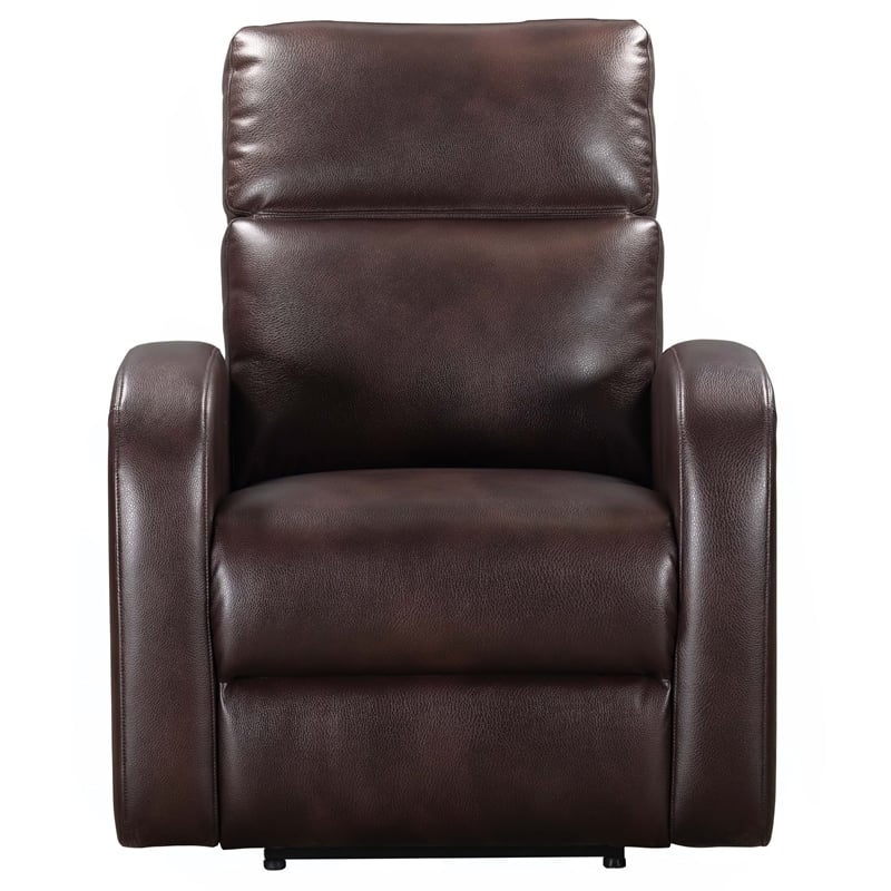 Pemberly Row Set of 2 Contemporary Pebble Brown Manual Glider Recliner