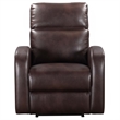 Pemberly Row Set of 2 Contemporary Pebble Brown Manual Glider Recliner