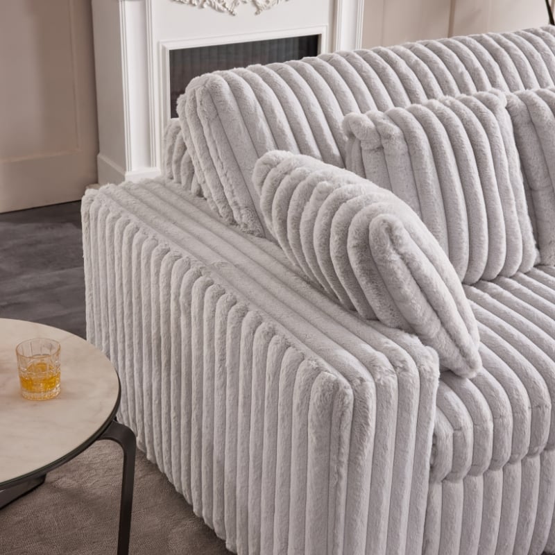 Pemberly Row Sofa Slider Power Recliner Glider in Presley Latte