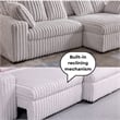 Pemberly Row Sofa Slider Power Recliner Glider in Presley Latte