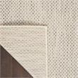 Pemberly Row Contemporary 12' x 15' Ivory Silver Fabric Area Rug