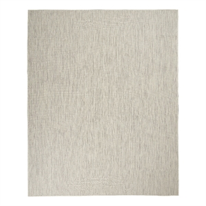 Pemberly Row Contemporary 12' x 15' Ivory Silver Fabric Area Rug