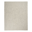 Pemberly Row Contemporary 12' x 15' Ivory Silver Fabric Area Rug