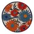 Pemberly Row Contemporary 10' Round Multicolor Polypropylene Area Rug