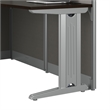 Pemberly Row 65W Straight Cubicle Desk in Mocha Cherry - Engineered Wood