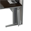 Pemberly Row Cubicle Desk with Storage in Mocha Cherry - Engineered Wood