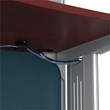 Pemberly Row Set of 4 Engineered Wood 65W L Shaped Cubicle Desk in Hansen Cherry