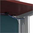 Pemberly Row Set of 4 Engineered Wood 65W Straight Cubicle Desk in Hansen Cherry