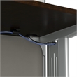 Pemberly Row Set of 3 Engineered Wood Cubicle Desk with Storage in Mocha Cherry