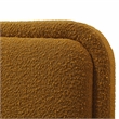 Pemberly Row Upholstered Platform Queen Bed in Mustard Boucle Fabric