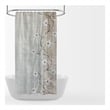 Pemberly Row Magnolia Printed Fabric Bronze Shower Curtain - 70