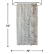 Pemberly Row Magnolia Printed Fabric Bronze Shower Curtain - 70