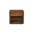 Pemberly Row Set of 2 Modern Nightstands with Soft Close Drawer in Walnut Finish