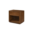 Pemberly Row Set of 2 Modern Nightstands with Soft Close Drawer in Walnut Finish