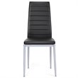 Pemberly Row PU Leather and Steel Dining Side Chairs in Black (Set of 4)