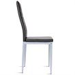 Pemberly Row PU Leather and Steel Dining Side Chairs in Black (Set of 4)