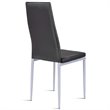 Pemberly Row PU Leather and Steel Dining Side Chairs in Black (Set of 4)