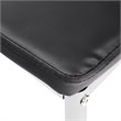 Pemberly Row PU Leather and Steel Dining Side Chairs in Black (Set of 4)