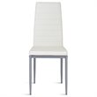 Pemberly Row PU Leather and Steel Dining Side Chairs in White (Set of 4)