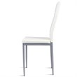 Pemberly Row PU Leather and Steel Dining Side Chairs in White (Set of 4)