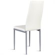 Pemberly Row PU Leather and Steel Dining Side Chairs in White (Set of 4)