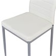 Pemberly Row PU Leather and Steel Dining Side Chairs in White (Set of 4)